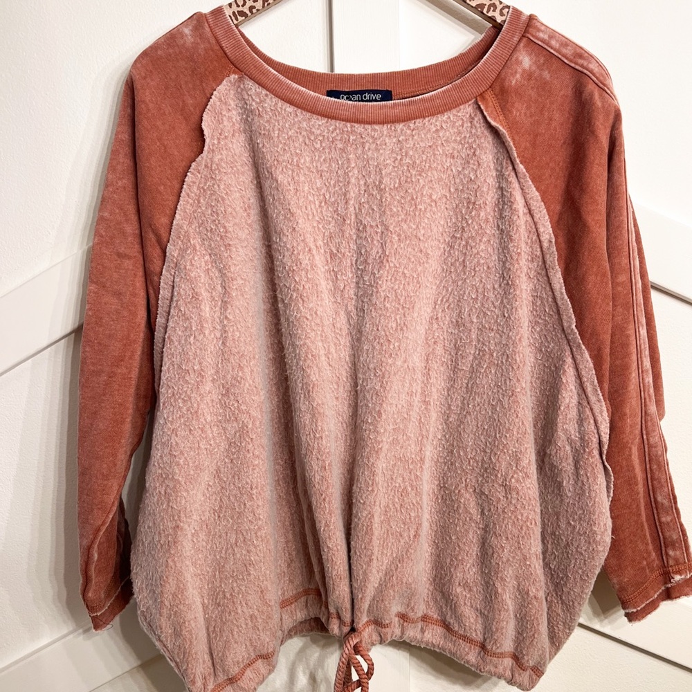 Ocean Drive Blush and Terracotta Sweater